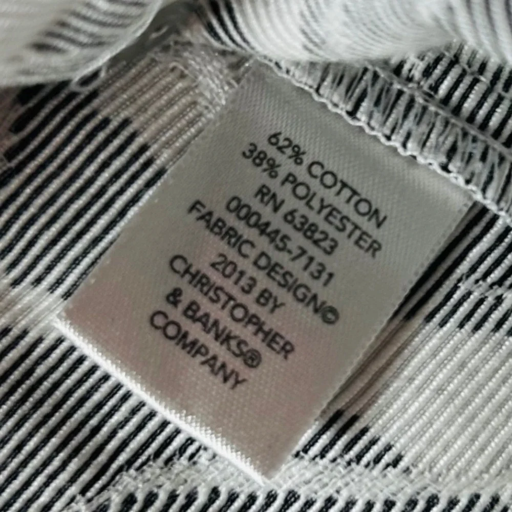 Christopher & Banks Womens Small Black White Abstract Swirl Zip Shirt Jacket